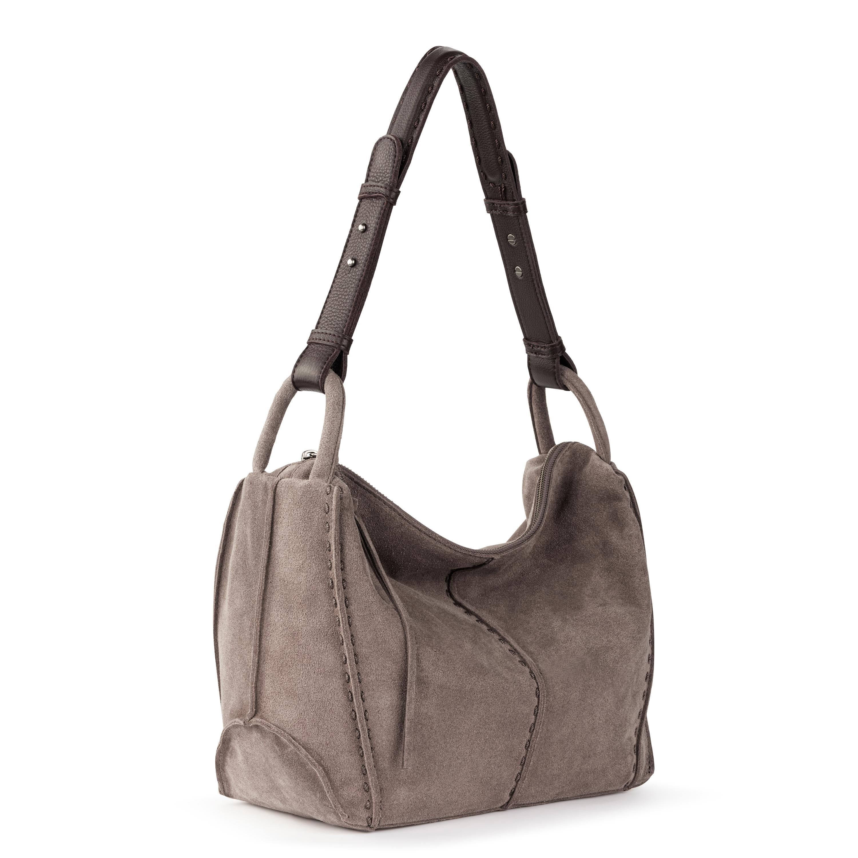 Los Feliz Hobo Bag - Genuine Leather & Mushroom Suede Handbag for Women | Perfect for Work, Travel & Everyday Use