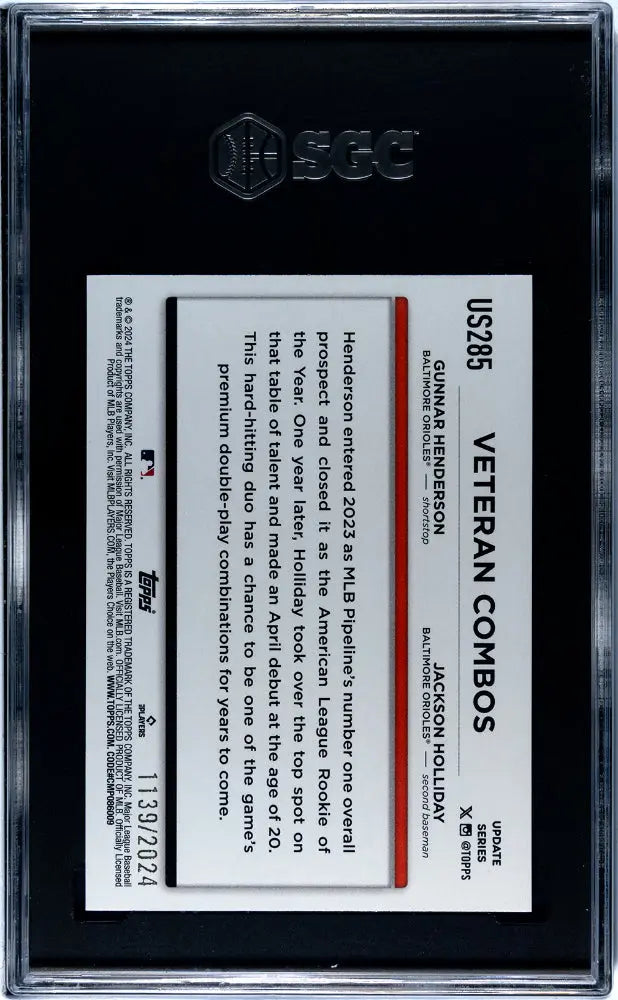2024 Topps Update Soaring Confidence #US285 Gold SGC 10 /2024 - Rare Baseball Trading Card for Collectors & Investors - Perfect for Display, Gifts & Sports Memorabilia Collections