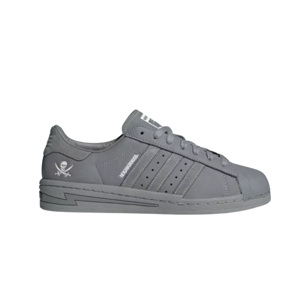 Adidas Superstar Sneakers - Neighborhood Cement Grey & Cloud White - Casual Streetwear Shoes for Men & Women | Perfect for Everyday Wear, Gym, and Urban Fashion