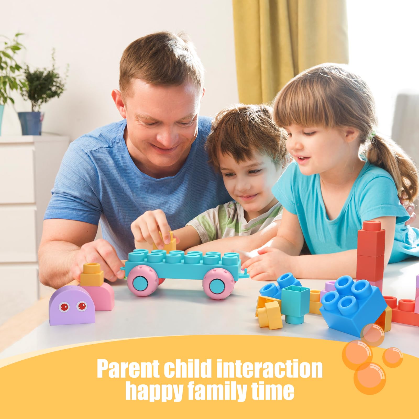 Soft Building Blocks for Toddlers Ages 2-6 Years | 101-Piece Educational Preschool Toy Set with Storage Bag | STEM Learning & Interactive Play | Perfect Gift for Kids 18+ Months | Great for Daycare, Homeschool & Family Game Night