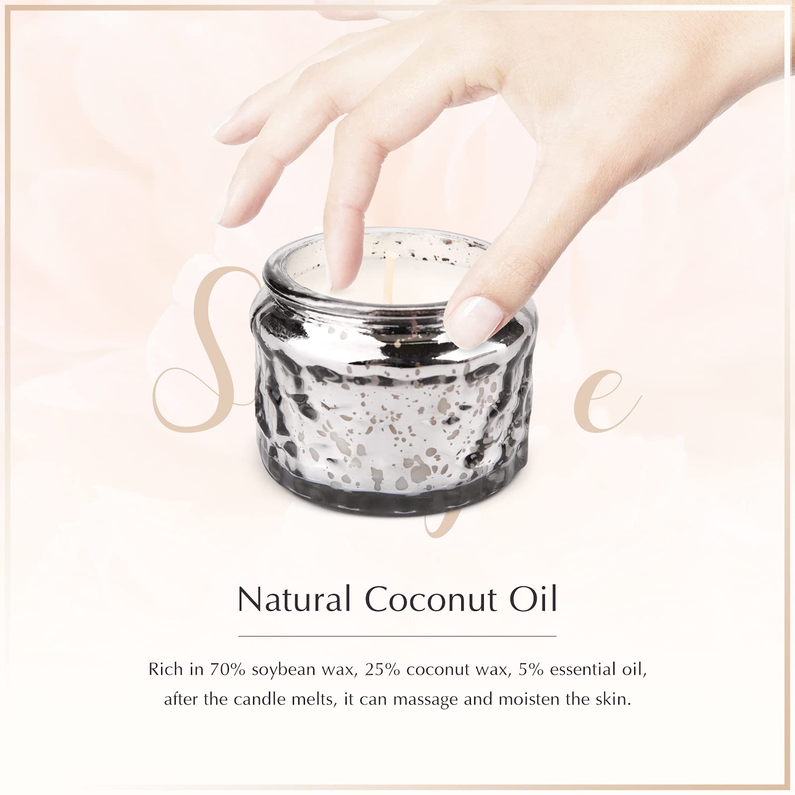 Romantic Sage & Sea Salt Scented Soy Candle with Essential Oils | 100% Natural Smokeless Candle for Sleep & Relaxation | Aromatherapy for Bedroom, Bath & Meditation