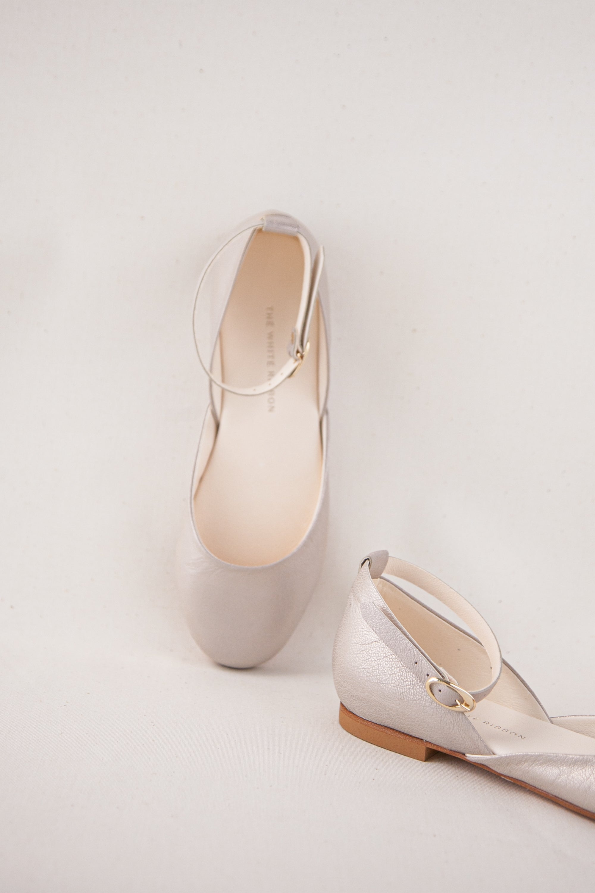 LUNA BALLET FLATS Women's Comfortable Slip On Shoes - Champagne Gold Soft Leather Ballet Flats for Work, Travel & Everyday Wear