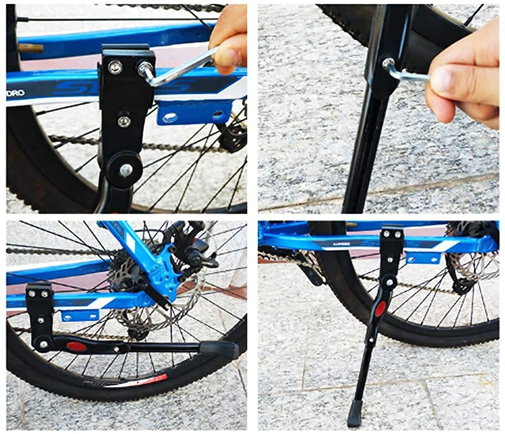 Adjustable Universal Alloy Bike Kickstand for 24-26 Inch Bicycles - Rear Side Mount for Mountain, Road, BMX, MTB, City, Kids & Adult Bikes | Perfect for Commuting, Off-Roading & Everyday Cycling