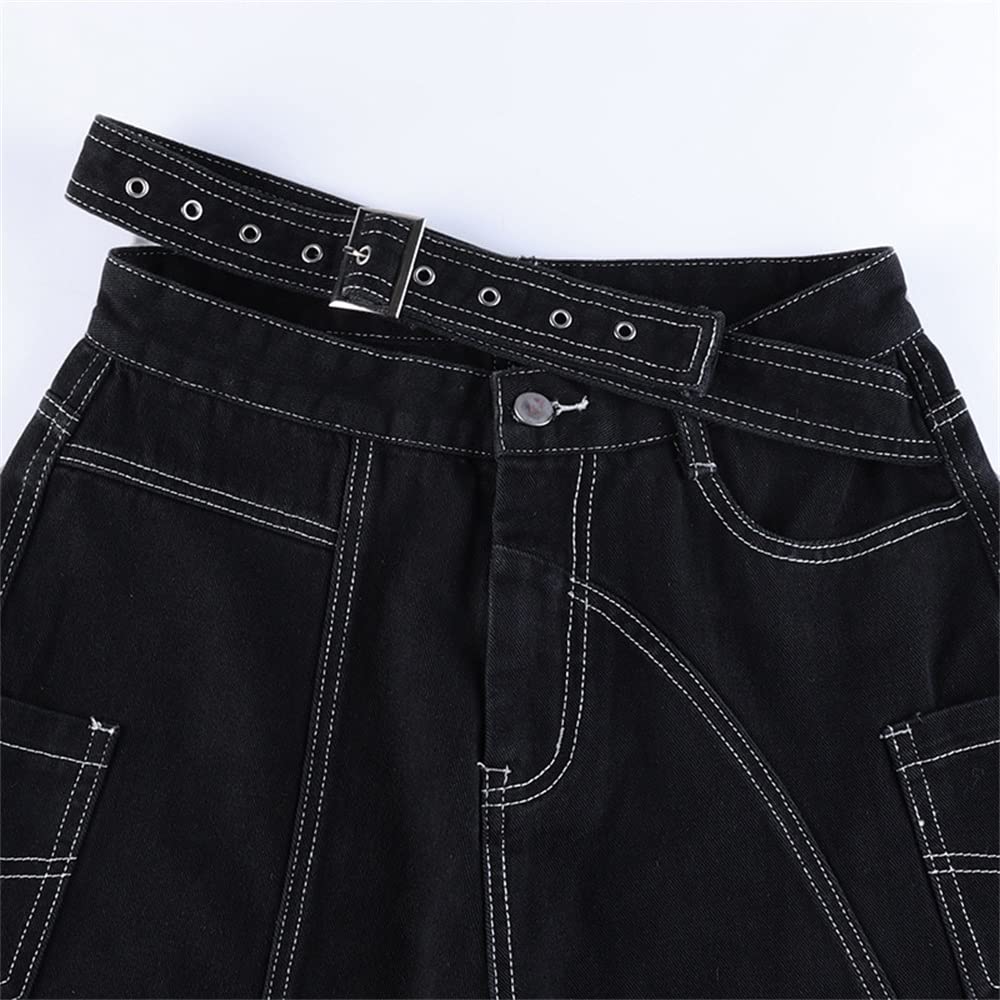 Goth Baggy Jeans for Women | High Waisted Punk Pants | Y2K Emo Style Gothic Trousers | Perfect for Concerts, Parties & Alternative Fashion