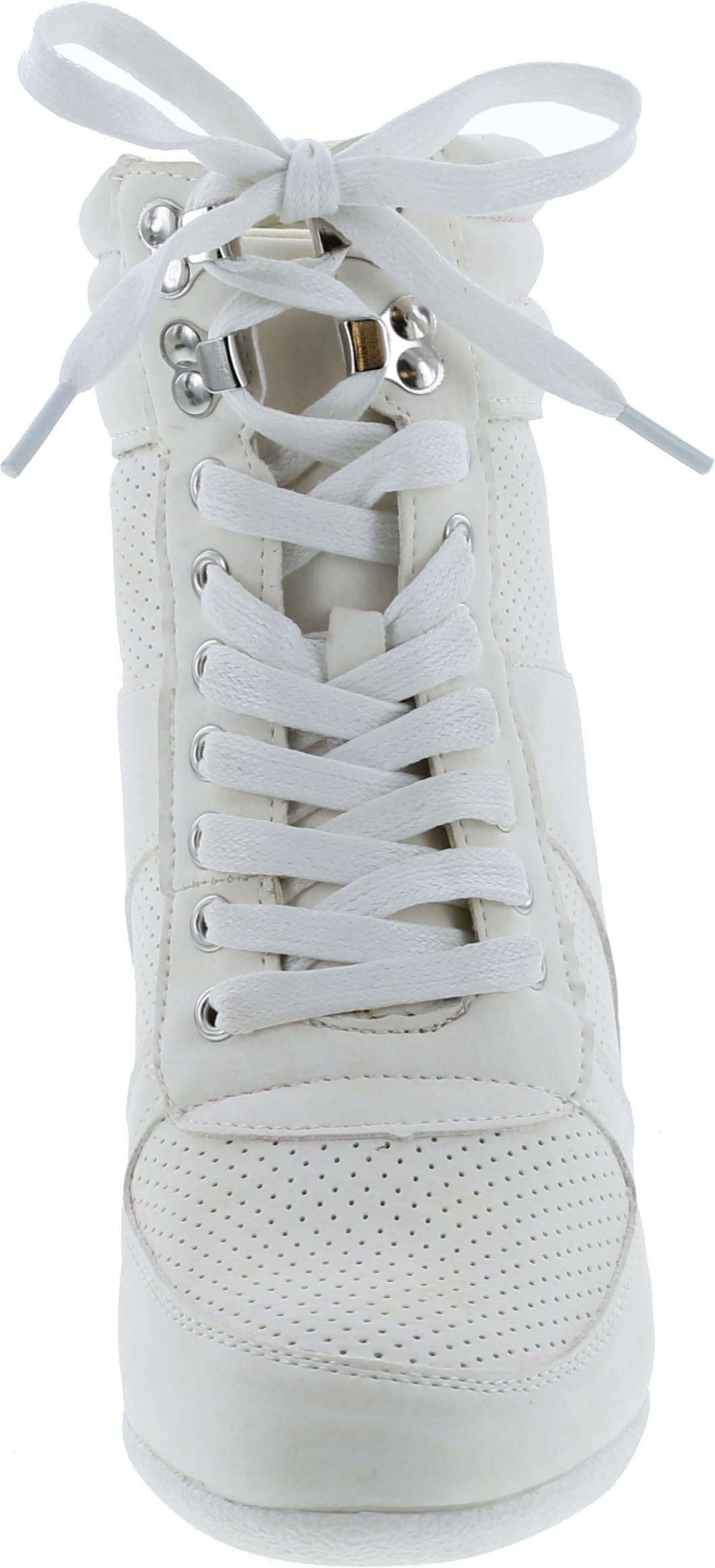 TZ 56 Women's High Top Sneakers - Fashion Classic Lace Up Comfortable Wedge Walking Shoes for Casual Outfits & Daily Wear