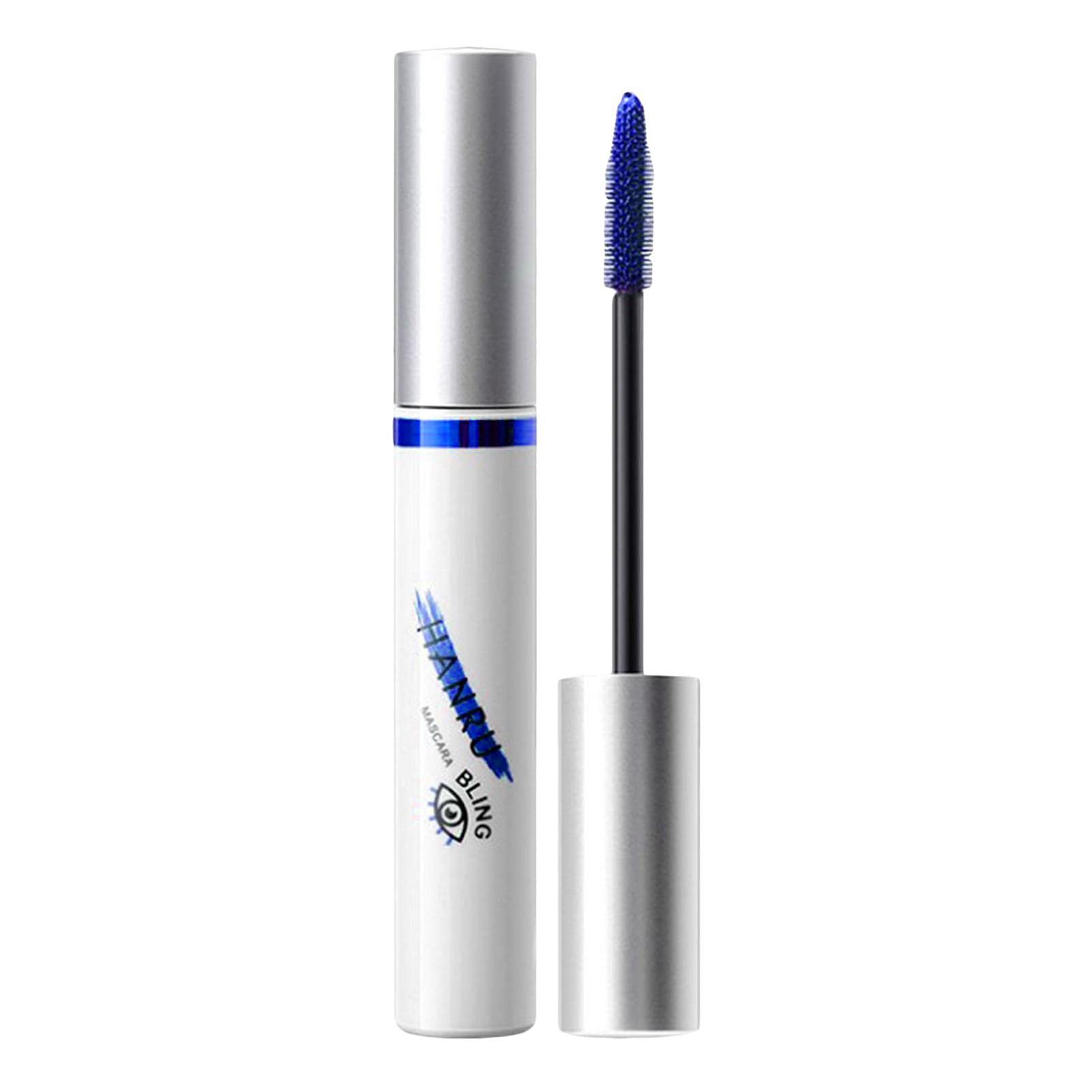 Colorful Silk Fiber Lash Mascara - Quick-Drying, Waterproof & Smudge-Proof Eyelash Extension Mascara in Blue Black | Long-Lasting Eye Makeup with Eyelash Primer | Perfect for Daily Wear, Special Occasions & Professional Makeup Looks