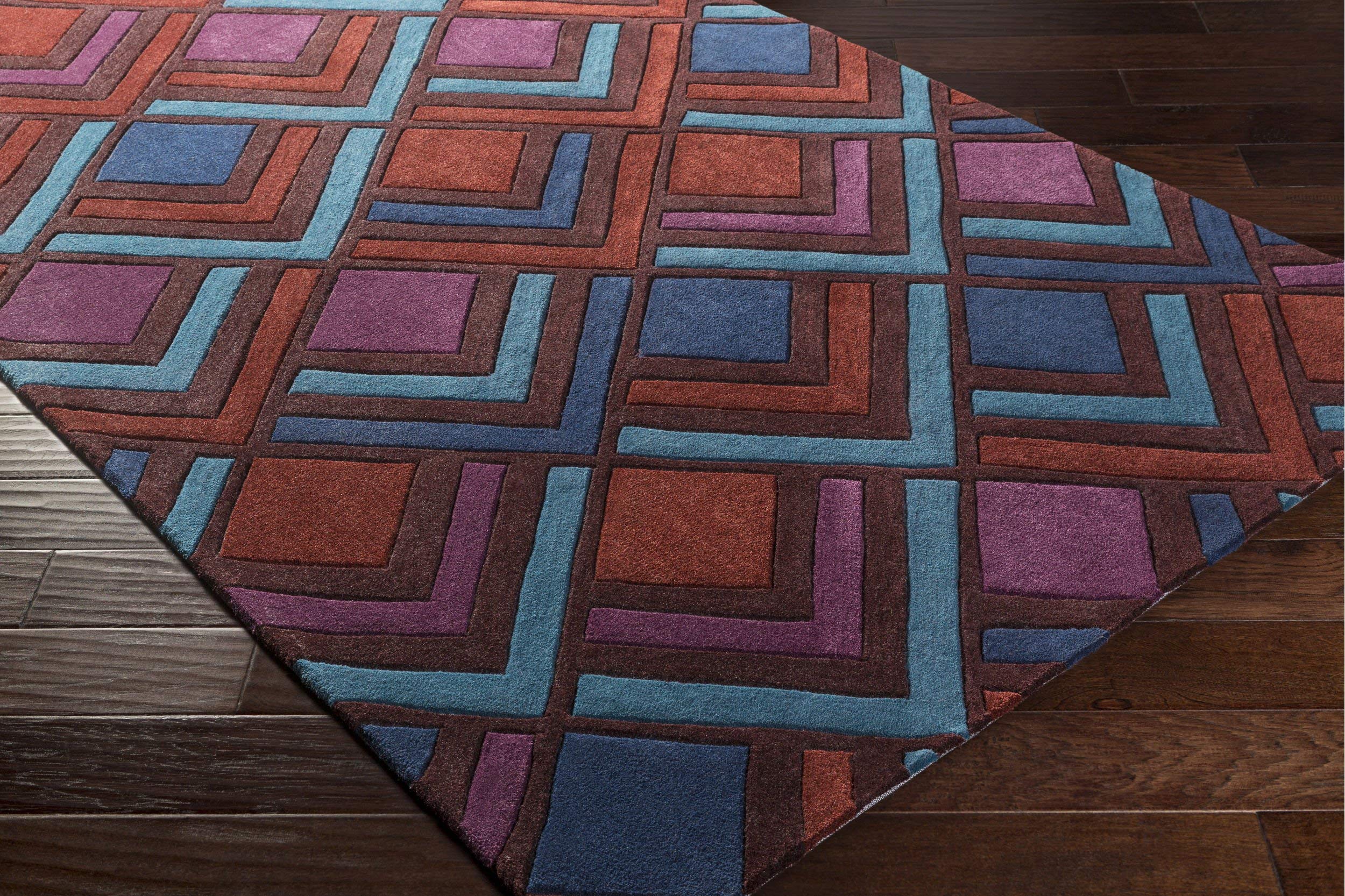8' Surya Cosmopolitan Round Area Rug in Purple - Perfect for Living Room, Bedroom, or Office Decor