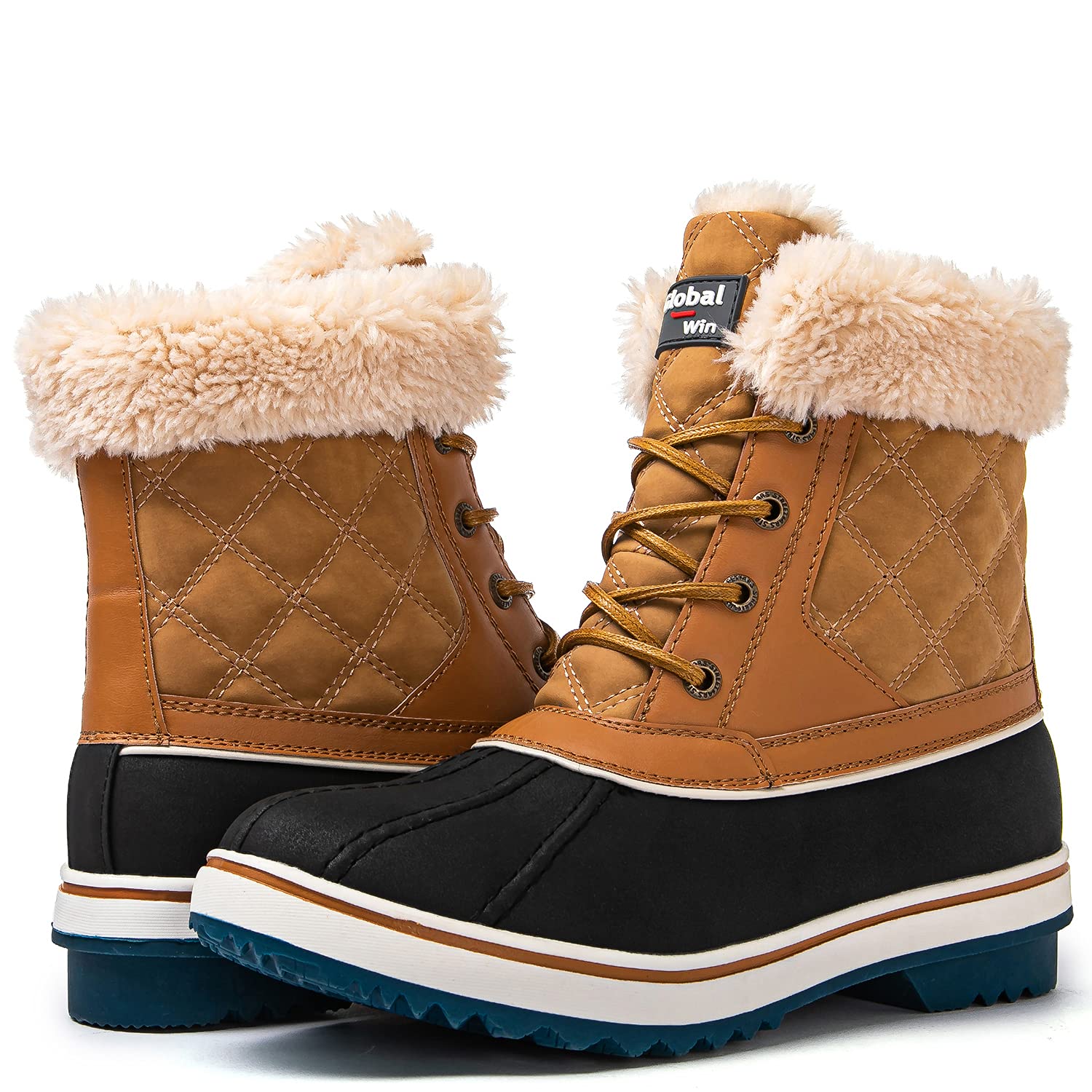 GLOBALWIN Women's Winter Ankle Boots - Waterproof Snow Boots for Women, Warm Fur Lined Booties with Non-Slip Sole - Perfect for Snowy Weather, Outdoor Activities & Casual Winter Fashion