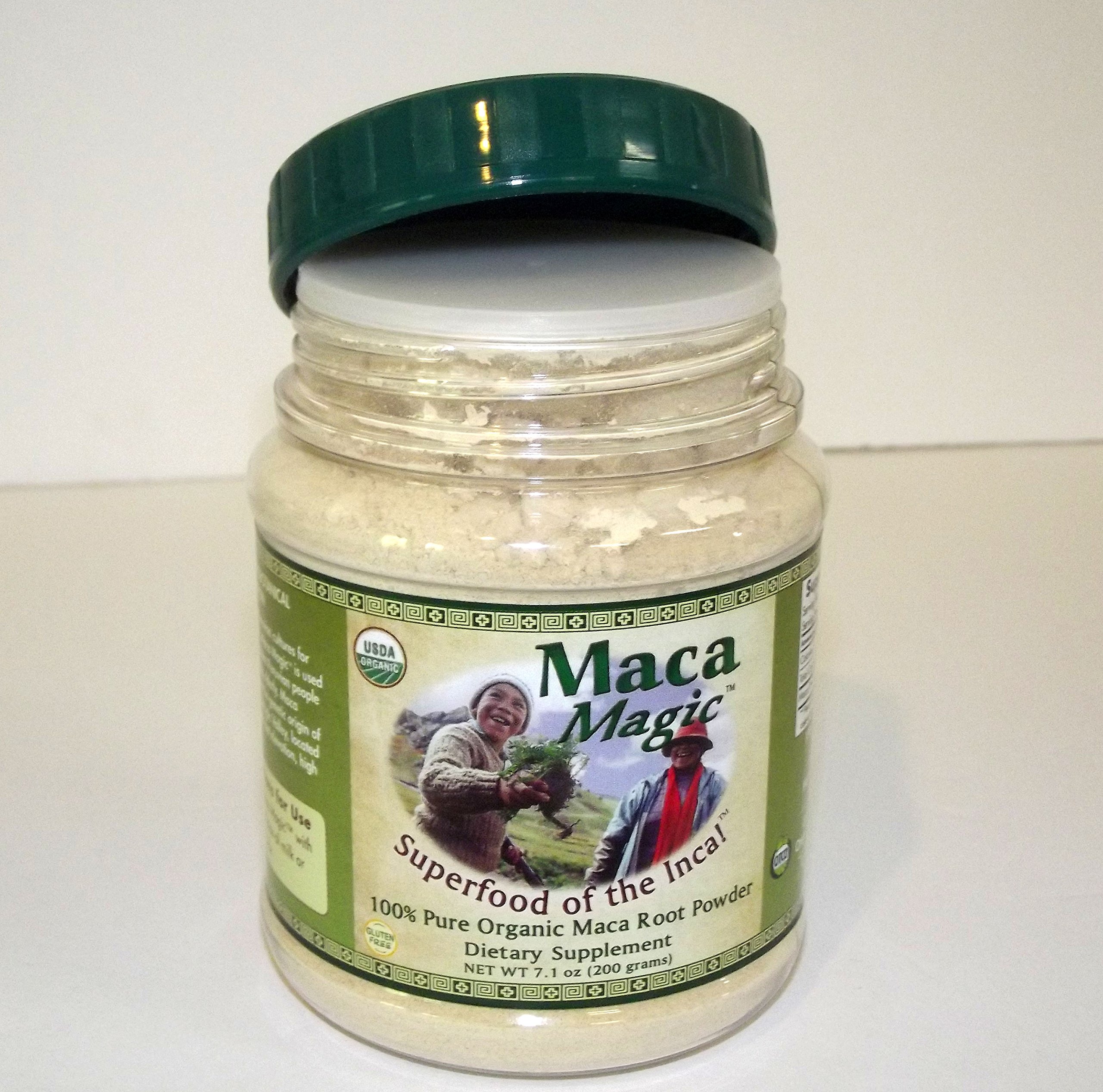 USDA Organic Maca Root Powder 100% Pure - 7.1 oz Wide Mouth Jar for Energy & Vitality | Natural Superfood for Smoothies, Baking & Wellness Drinks