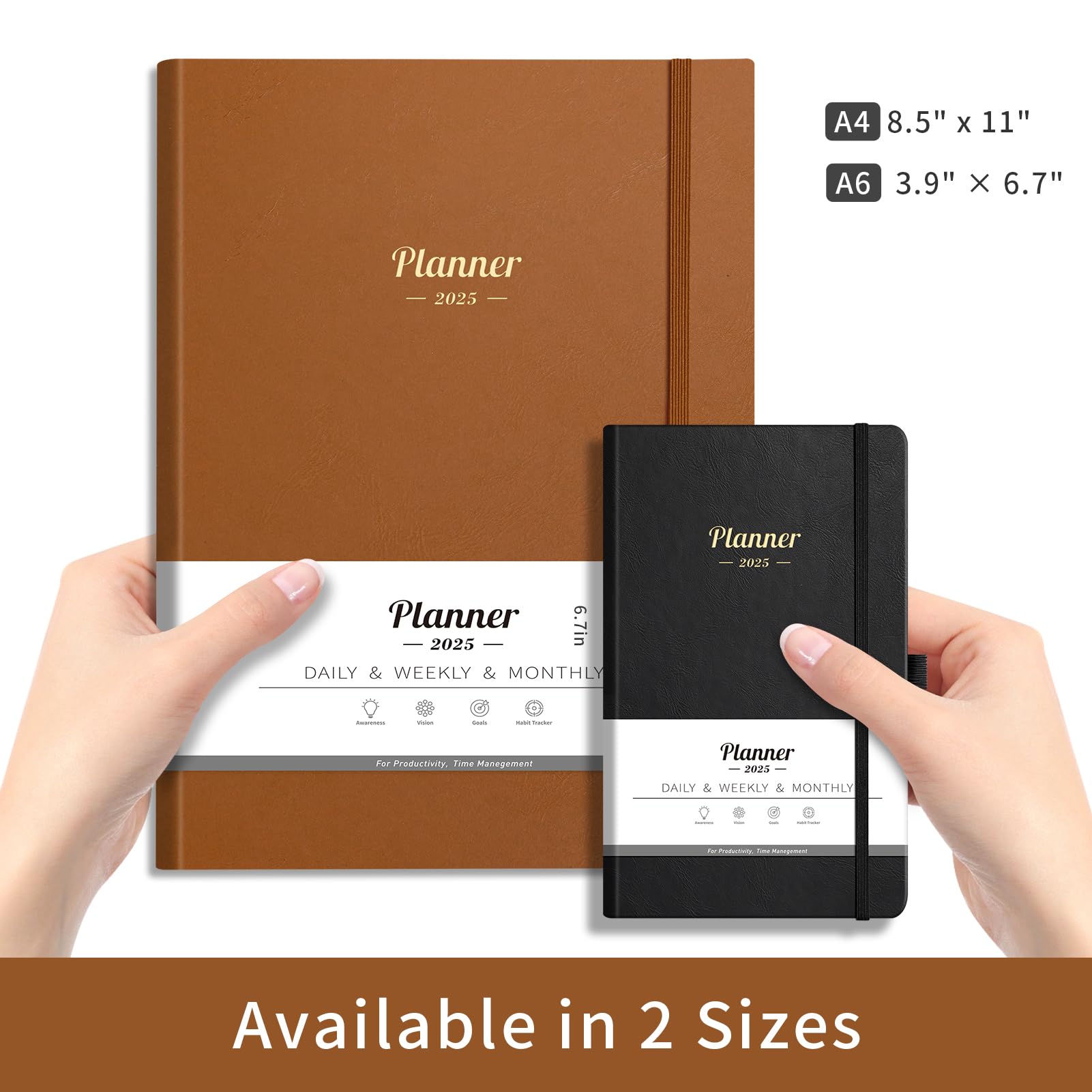2025-2026 Planner - Weekly & Monthly Calendar Organizer (Jan 2025-Mar 2026) | A4 Size 8.5