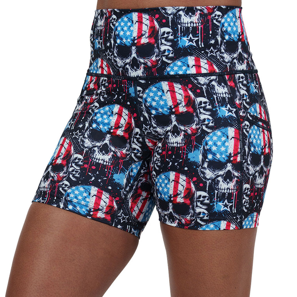 United Skulls Men's Casual Shorts - Comfortable Summer Athletic Shorts for Running, Gym & Outdoor Activities