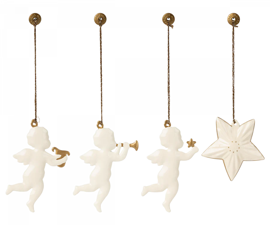Holy Night Metal Ornament Set - Christmas Tree Decorations for Holiday Home Decor, Gift Giving & Festive Celebrations