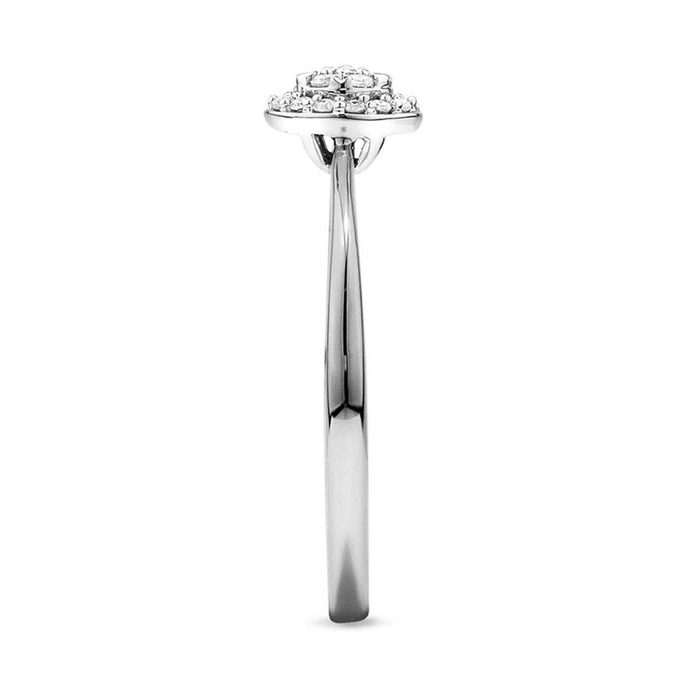 Lab Grown Diamond Promise Ring - Round Cluster Engagement Ring for Women, Ethical & Affordable Alternative to Mined Diamonds - Perfect for Proposals, Anniversaries & Special Occasions