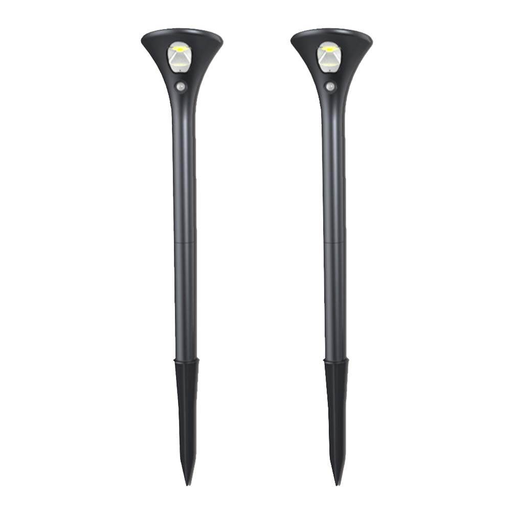 Uonlytech 2 Pack Solar LED Pathway Lights - Waterproof Outdoor Garden Walkway Lights for Yard, Patio, Lawn & Landscape - Ground Stake Solar Lights (White) | Perfect for Driveways, Sidewalks & Garden Borders