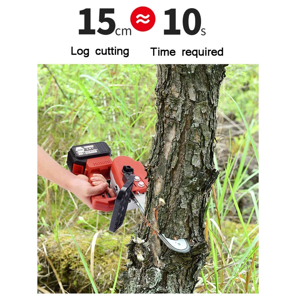 Cordless Electric Chainsaw with Lithium Battery - Lightweight & Portable for Tree Pruning, Orchard Work & Household Use | Perfect for DIY Projects, Landscaping & Small Wood Cutting