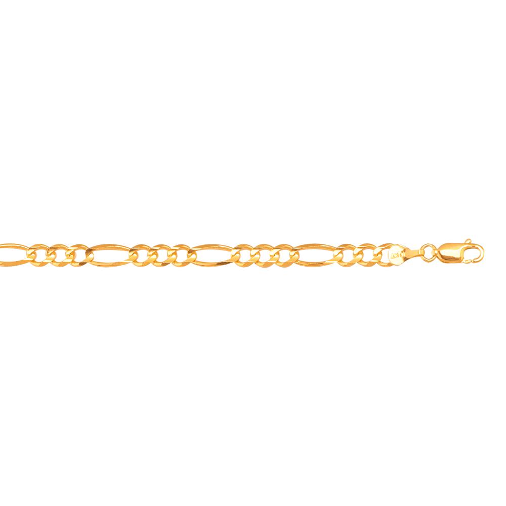 10K Gold 4.5mm Figaro Chain Necklace for Men & Women - Durable 14K Gold Plated Jewelry - Perfect for Everyday Wear, Gifts & Special Occasions