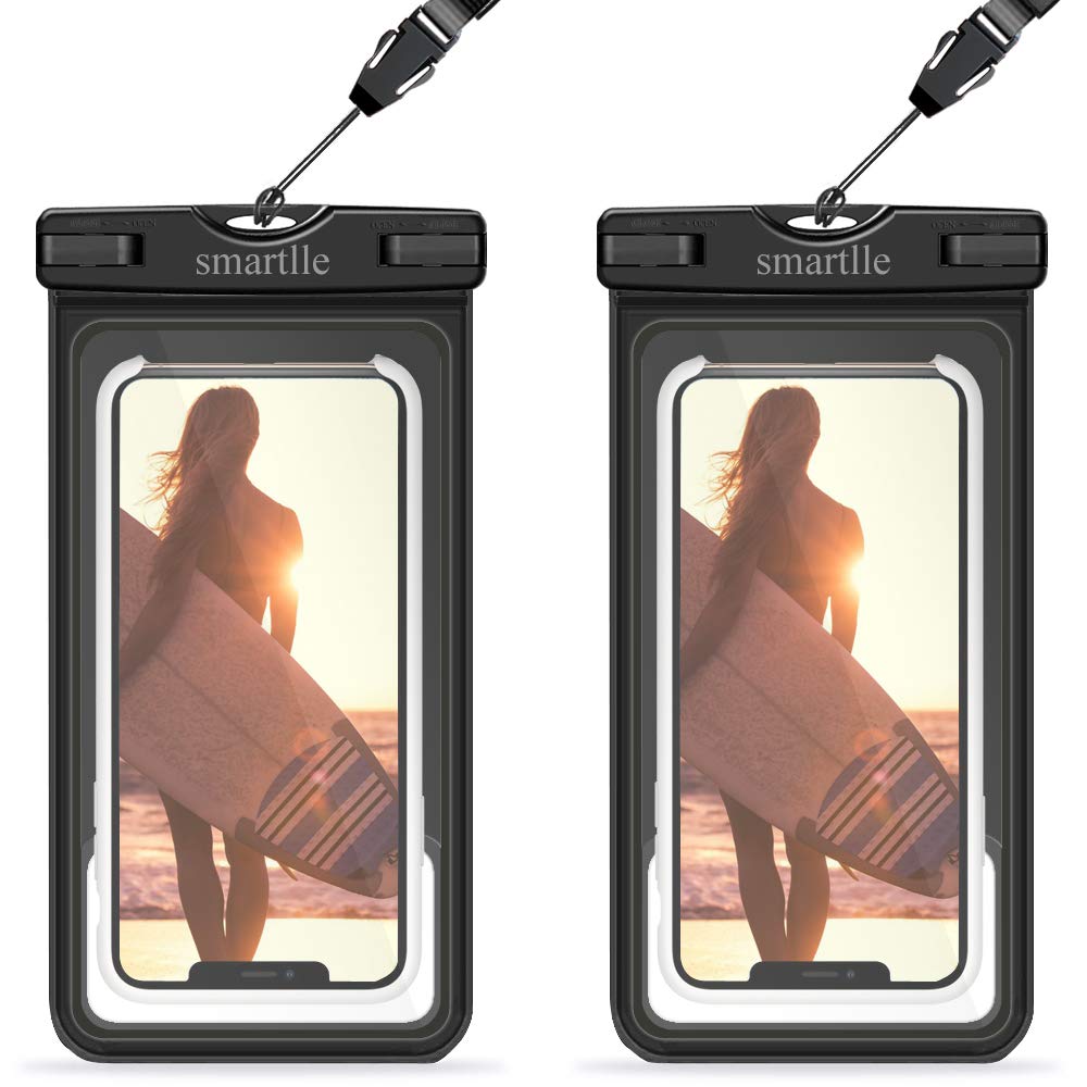 Waterproof Phone Pouch 2 Pack - Universal Floating Dry Bag Case for iPhone 15 14 13 12 Pro Max XR XS 8 7 6 Plus SE & Samsung Galaxy S24 S22 S21 S9 A J Note (Up to 7