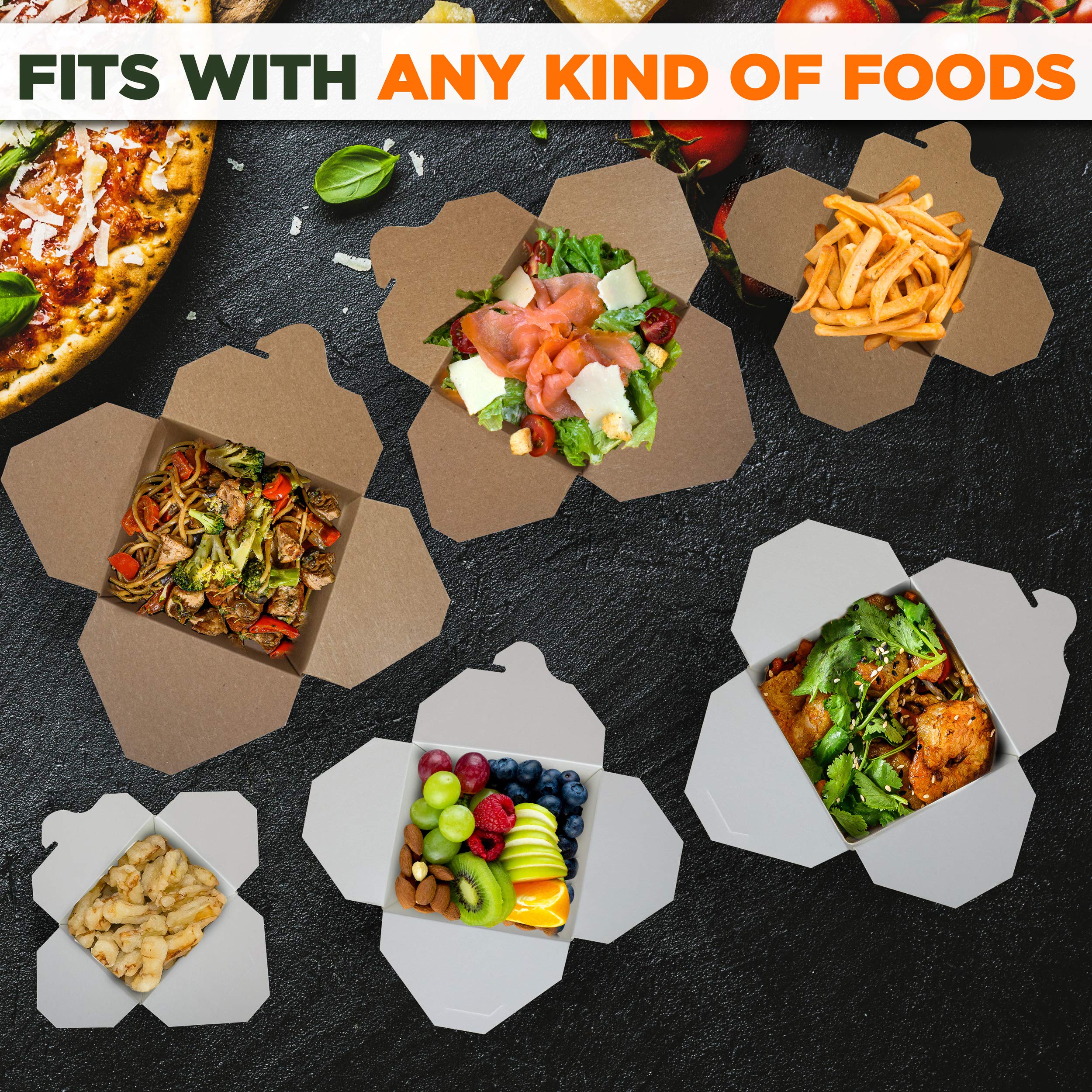 450 Pack 26oz Chinese Takeout Containers - 4.2x3.6
