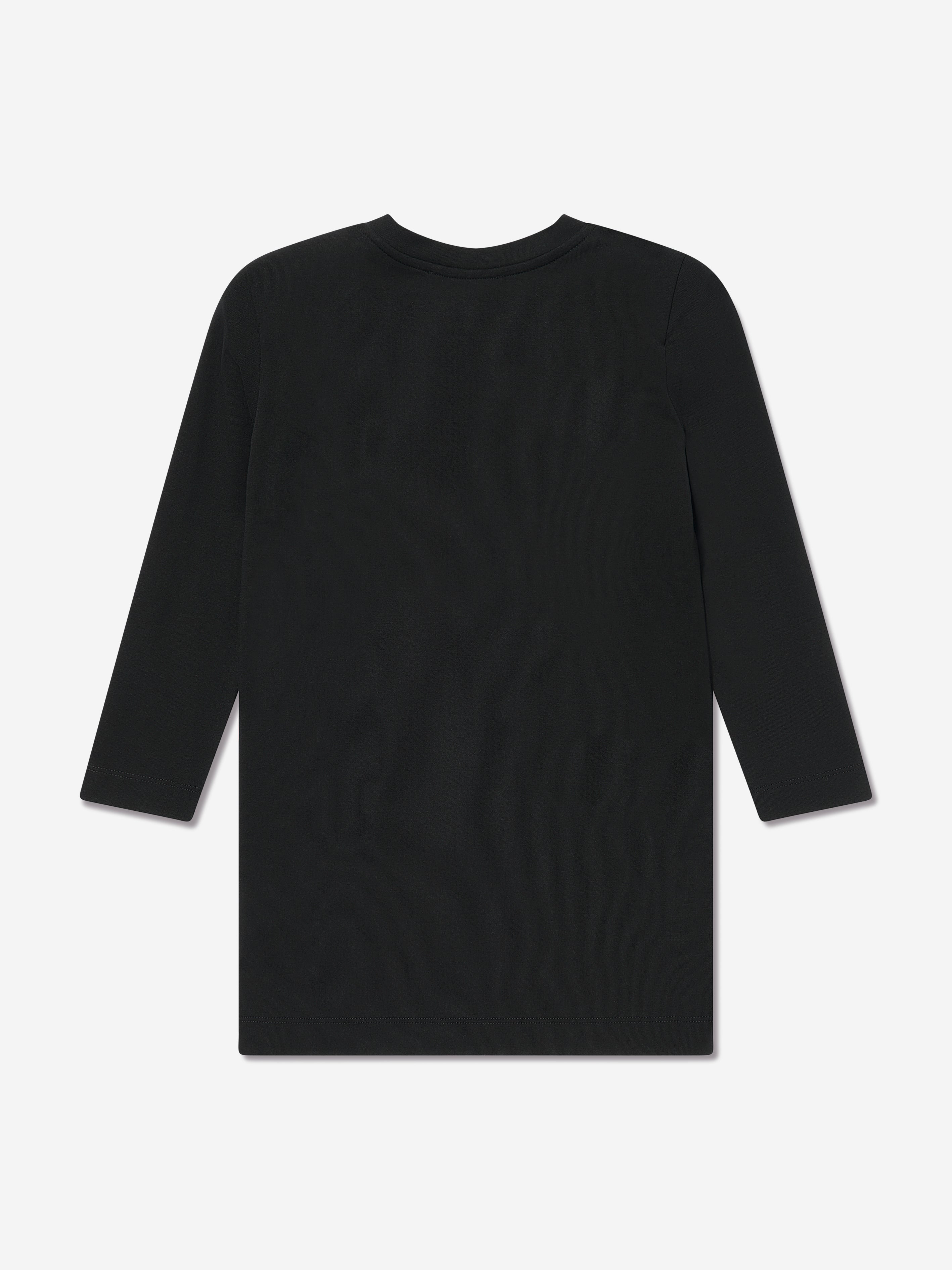 Balmain Girls Black Logo Dress - Stylish & Elegant for Parties, School, and Special Occasions