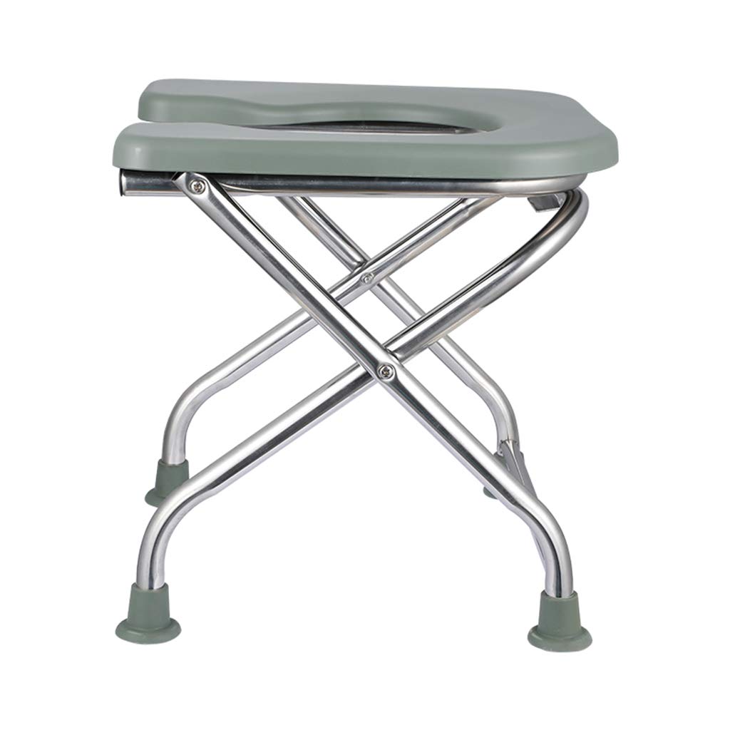 Foldable Shower Chair with Non-Slip Legs - Portable Bathroom Toilet Commode for Elderly & Disabled Adults - Lightweight Adjustable Shower Bench for Safe Bathing & Bedside Use - Easy to Clean & Wipe Down