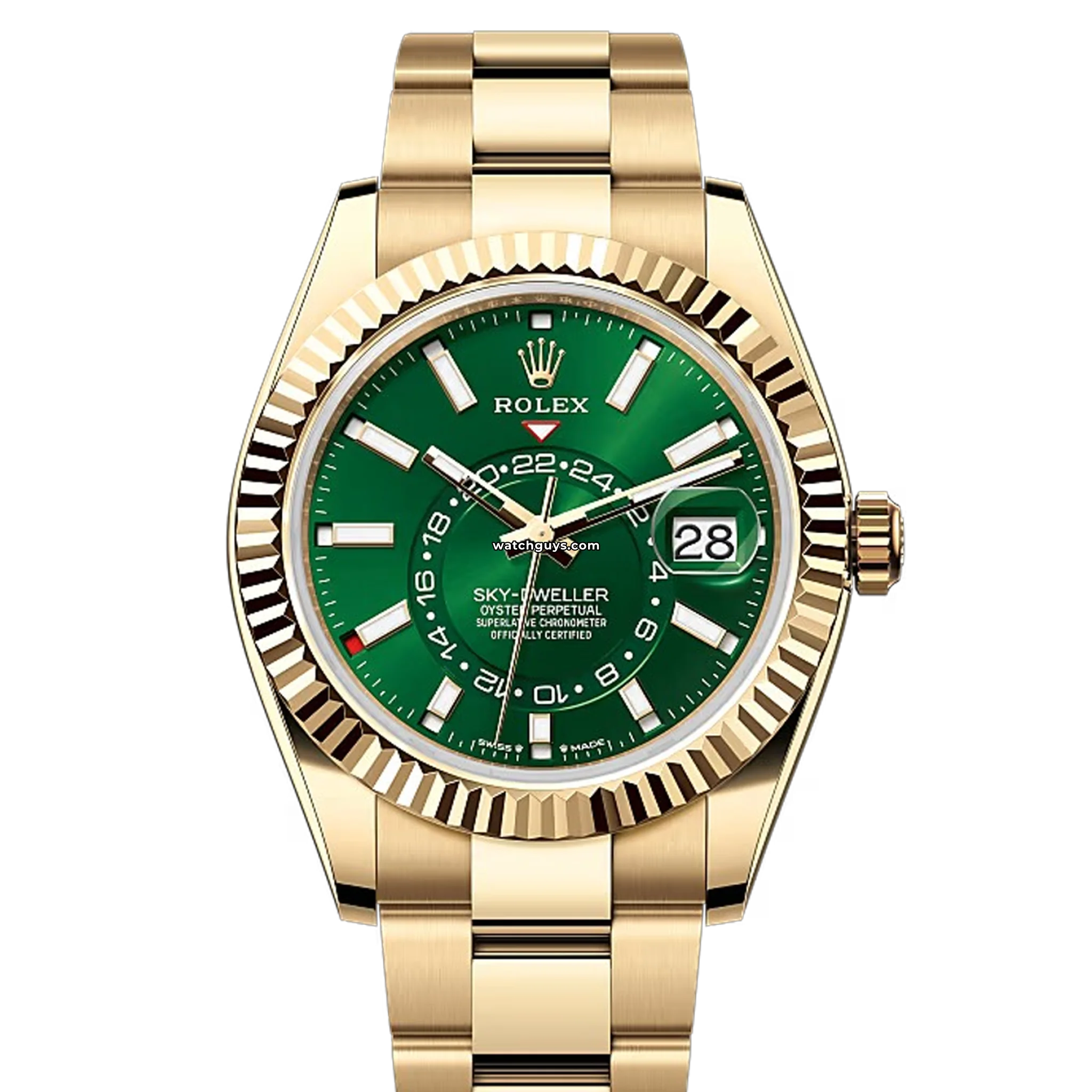 Rolex Sky Dweller 336938 Green Oyster Perpetual Watch - Luxury Automatic Men's Timepiece for Business, Travel & Special Occasions