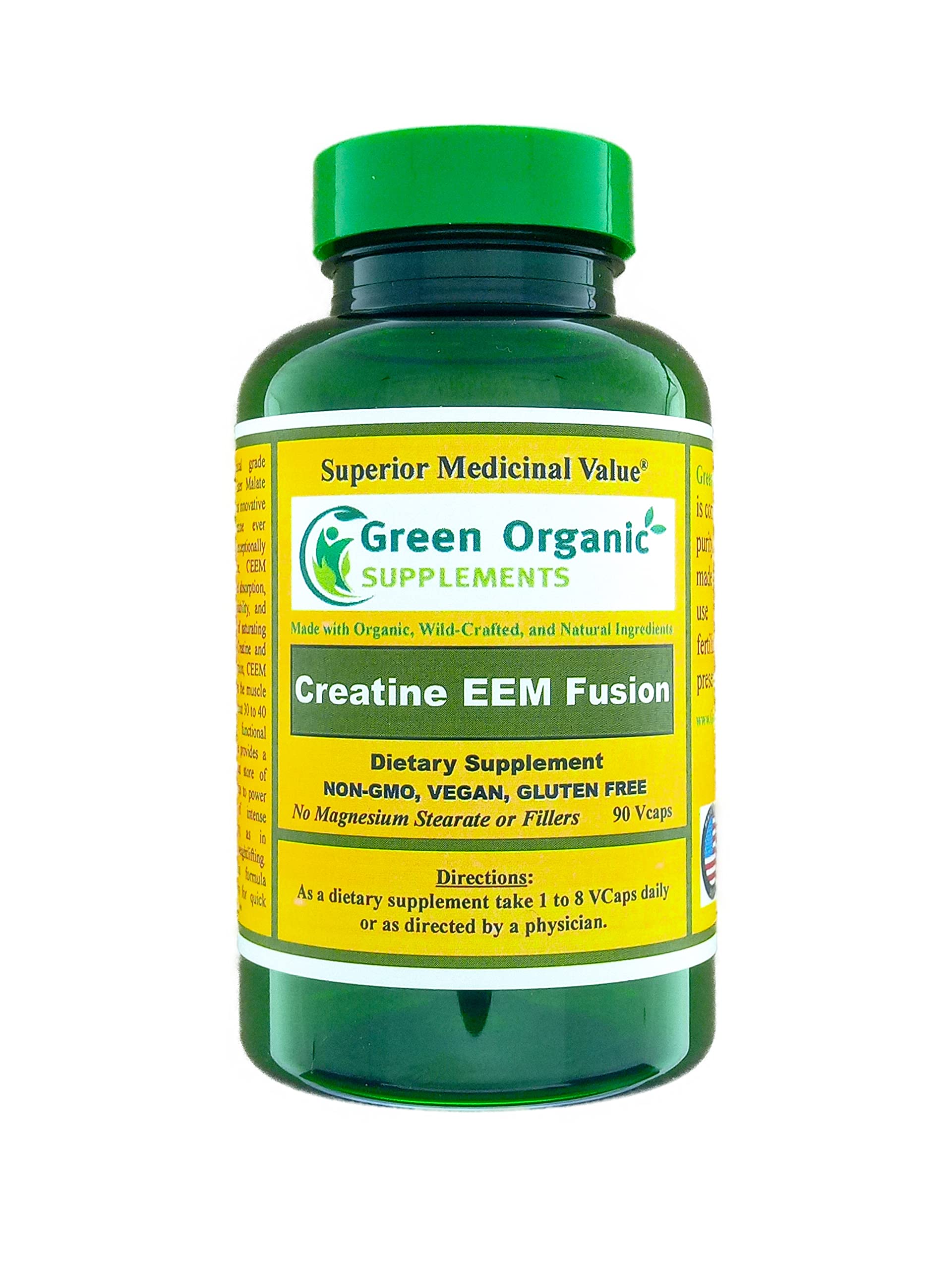 Creatine EEM Fusion - 90 Vegan Capsules | High Absorption, Non-GMO, Gluten-Free Supplement for Athletes & Fitness Enthusiasts | Supports Muscle Growth & Workout Recovery