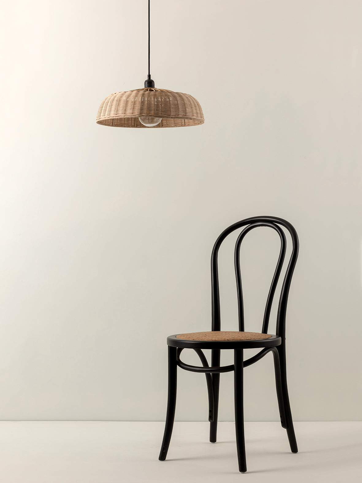 Natural Rattan Pendant Light - Handwoven Boho Ceiling Fixture for Dining Room, Bedroom & Patio Decor