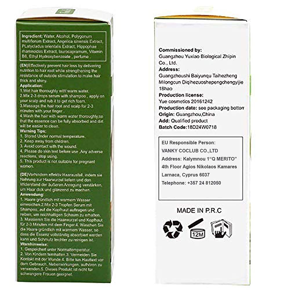 Natural Herbal Hair Regrowth Serum for Thinning Hair - Anti Hair Loss Treatment for Fast Growth & Thickening - Best for Men & Women - Use Daily for Fuller, Healthier Hair (Home & Salon Use)