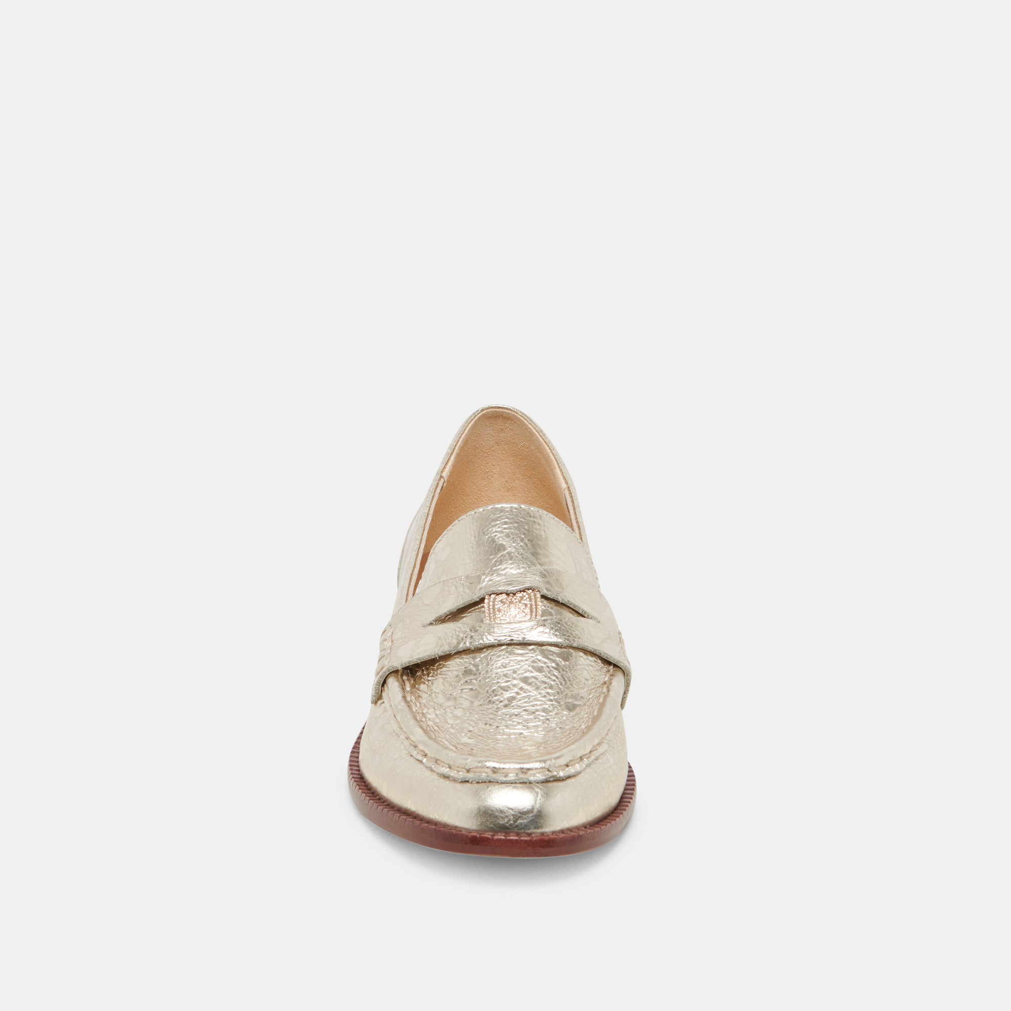 HILLY Wide Loafers for Women - Platinum Coin Design Comfortable Slip-On Shoes for Casual Outfits & Office Wear