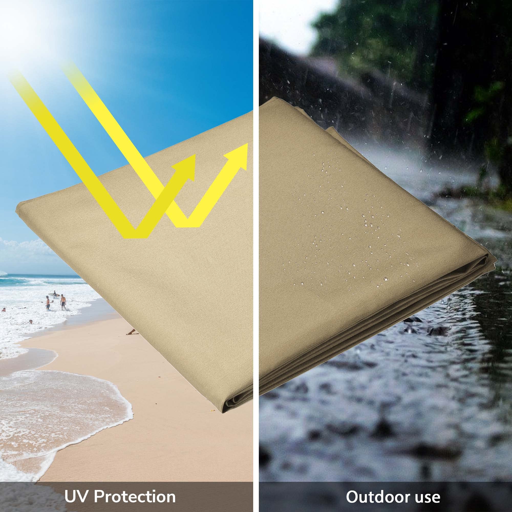 Yescom 10 Ft 3 Tier Patio Umbrella with Crank & Tilt Mechanism - Outdoor Sun Shade with Protective Cover for Poolside, Garden, Deck, and Backyard Relaxation