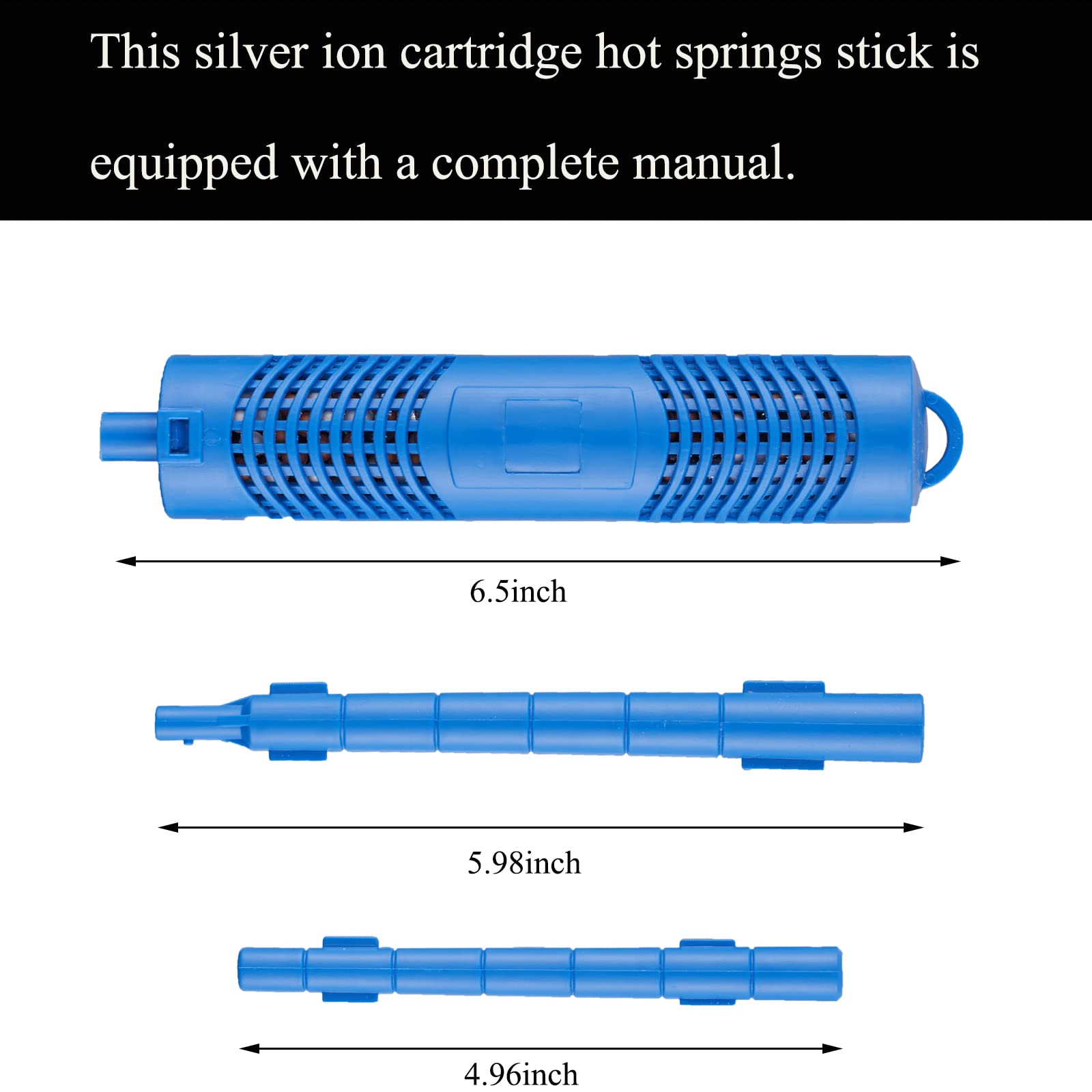 Mineral Purifier Sticks for Hot Tub, Spa, Swimming Pool & Fish Pond Filter Cartridge – 4-Month Longevity, Compatible with All Flow Rates (Blue, 2-Pack) – Ideal for Water Purification in Home Spas, Pools & Aquatic Environments