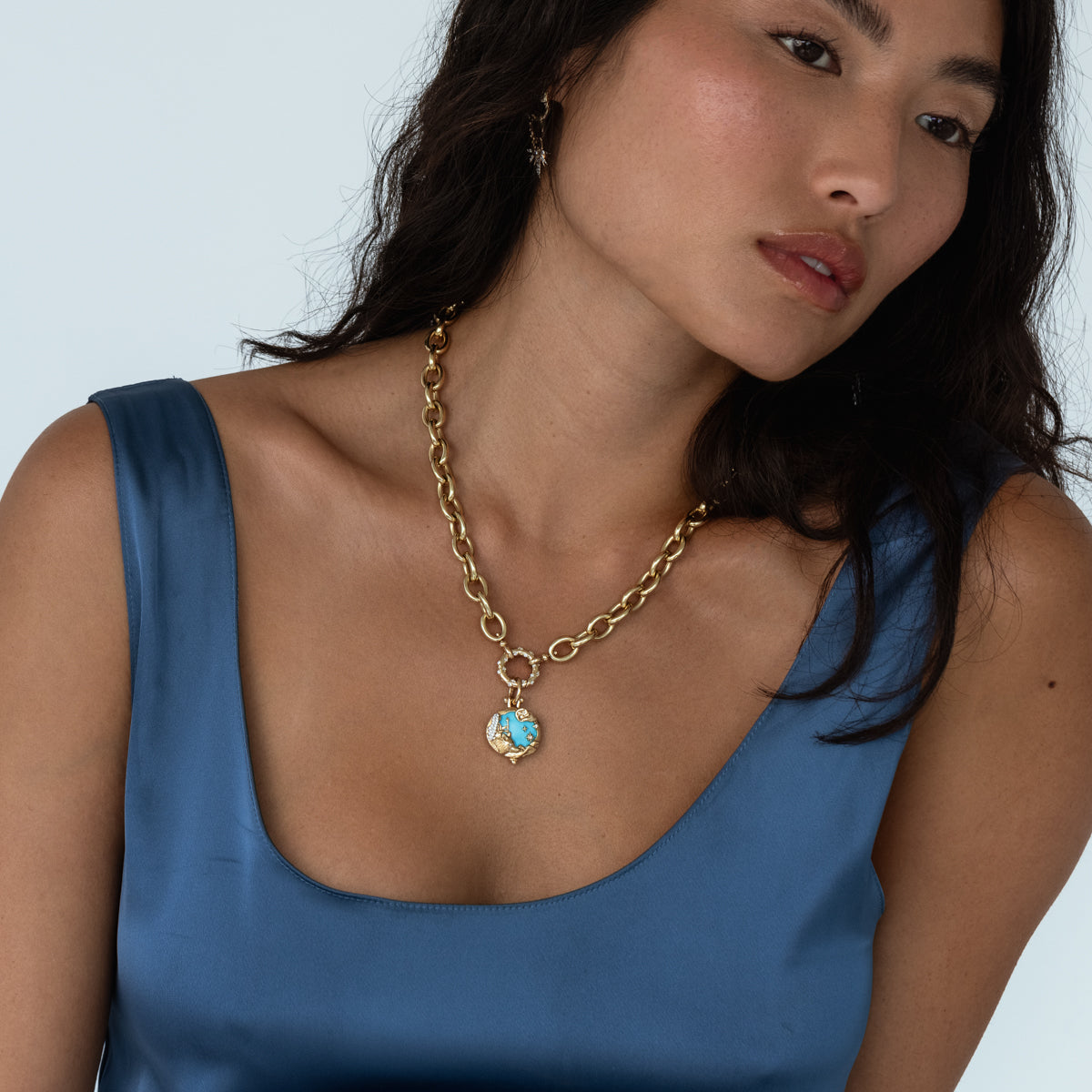Wild Women Turquoise Pendant Necklace - Handcrafted Sterling Silver Jewelry for Boho Style & Everyday Wear | Perfect Gift for Women, Birthdays & Special Occasions