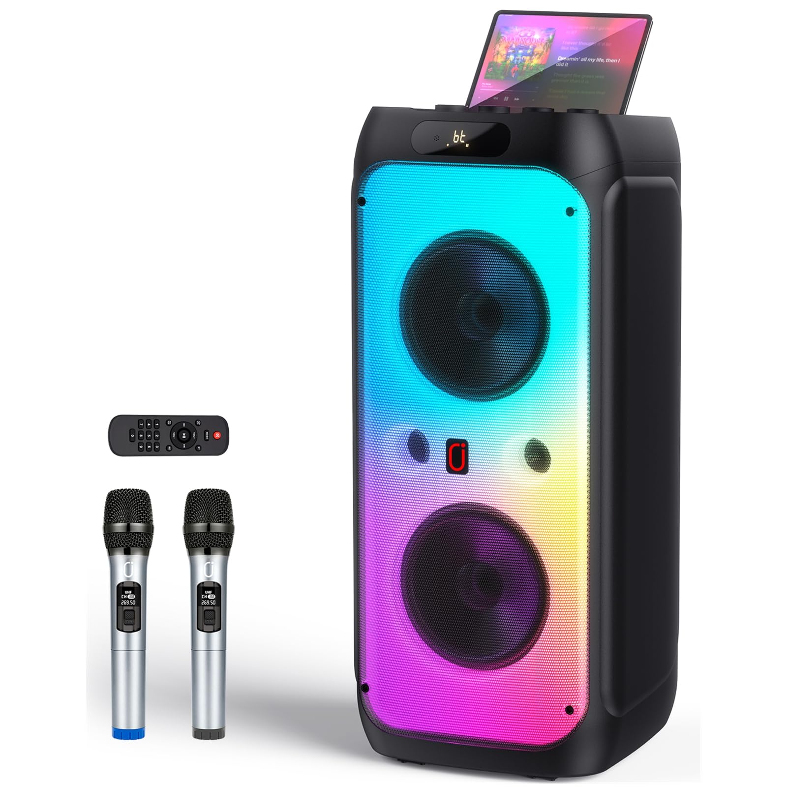 500W Wireless Karaoke Machine with Dual 8