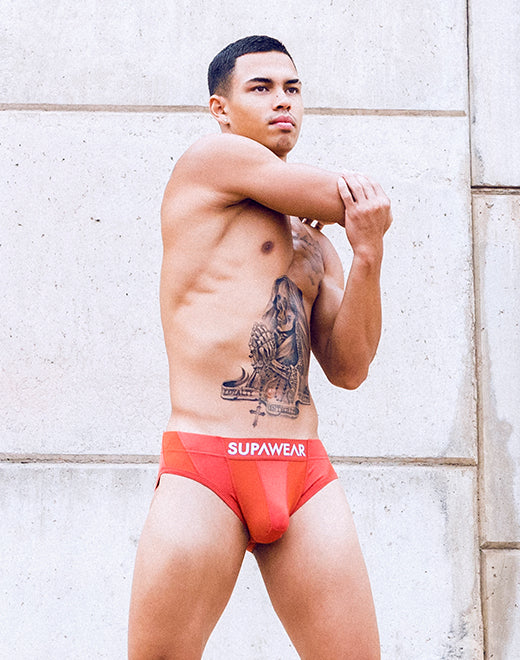 Supawear Vortex Brief - Ultra Soft Men's Underwear in Cranberry Red - Perfect for Gym, Workout & Everyday Comfort