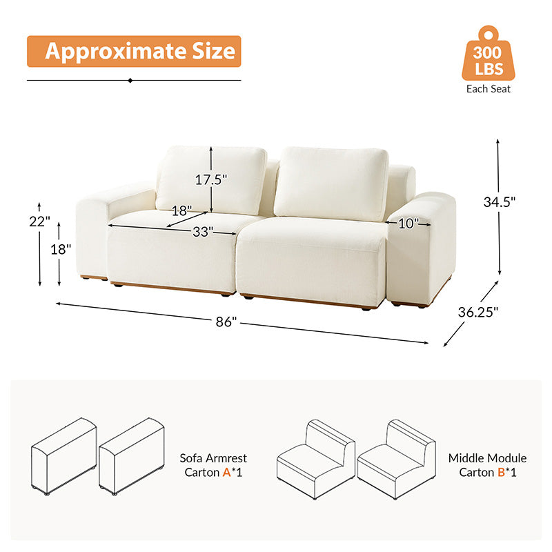 Premium Terra Cloud Sofa with Built-in Table - Modern Comfort for Living Room, Lounge & Outdoor Relaxation