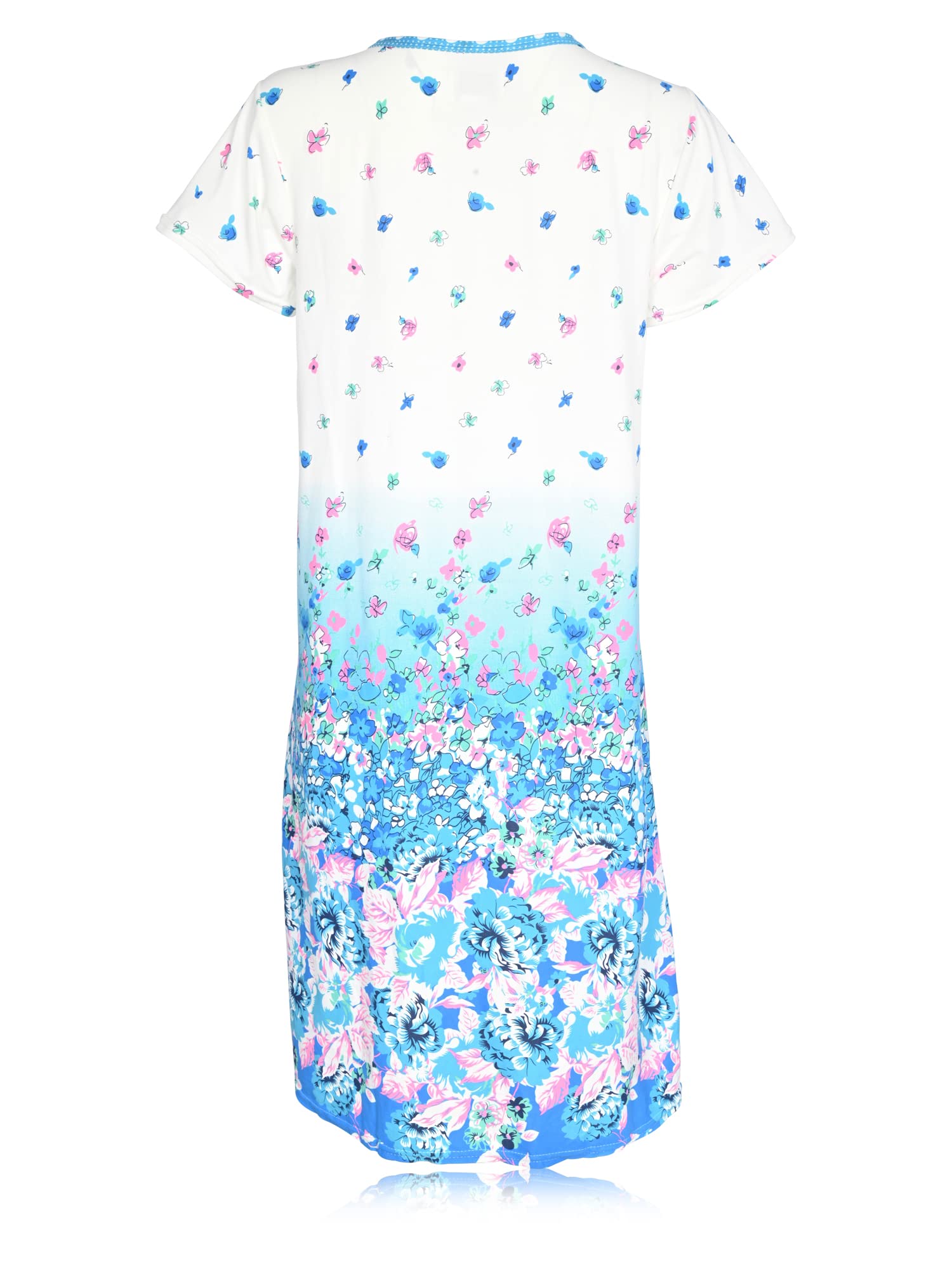 JEFFRICO Women's Soft Sleepwear Nightgown - Comfortable Pajama Dress for Lounge & Sleep - Plus Size Nightshirt for Relaxing at Home
