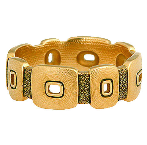Alex Sepkus Stone Windows Large Band Ring R 109A - Elegant Statement Jewelry for Women, Perfect for Weddings, Parties & Special Occasions