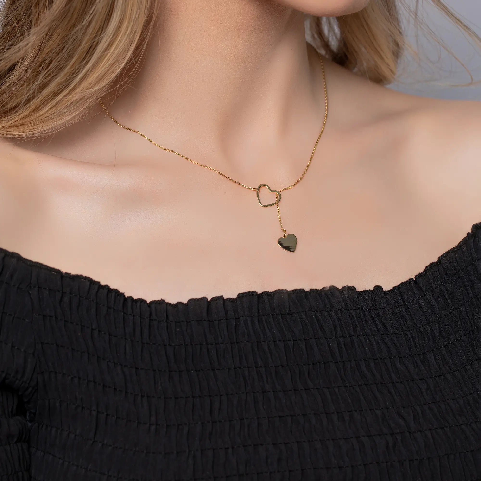 14K Gold Heart Pendant Necklace for Women - Elegant Valentine's Day Gift, Anniversary Jewelry - Perfect for Romantic Dates, Weddings & Special Occasions