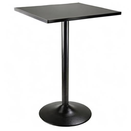 Ergode Compact Wood Obsidian Square Dining Table 23.62x23.62 Inch - Modern Minimalist Design for Small Spaces, Kitchen Nook, Breakfast Corner & Studio Apartments