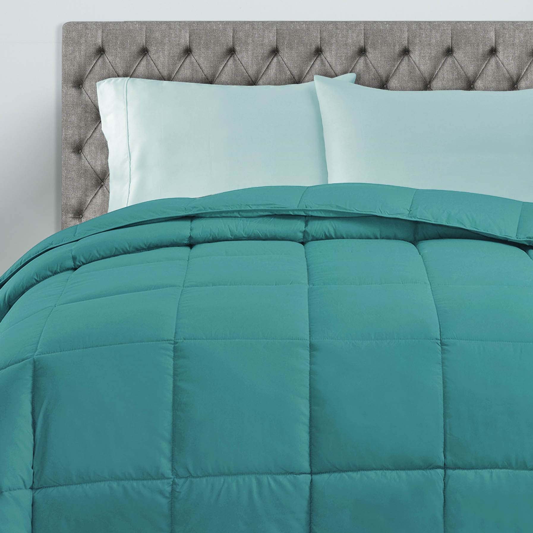 All-Season Reversible Down Alternative Comforter - Lightweight & Hypoallergenic Bedding for Year-Round Comfort - Perfect for Master Bedroom, Guest Room & Dorm Use
