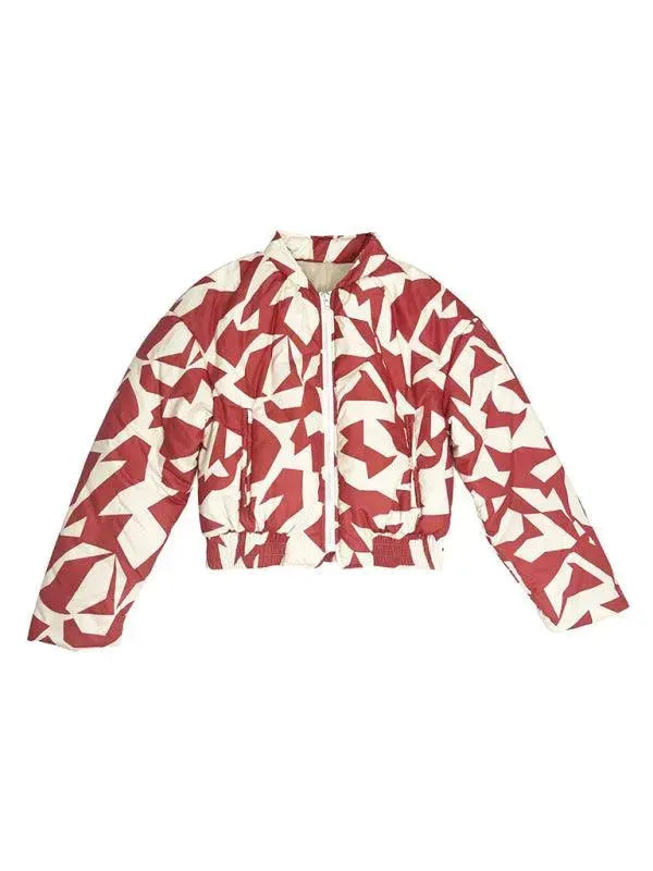 Trendy Loose Fit Winter Print Quilted Coat for Women - Warm Fashion Outerwear for Cold Weather, Casual Outings & Street Style