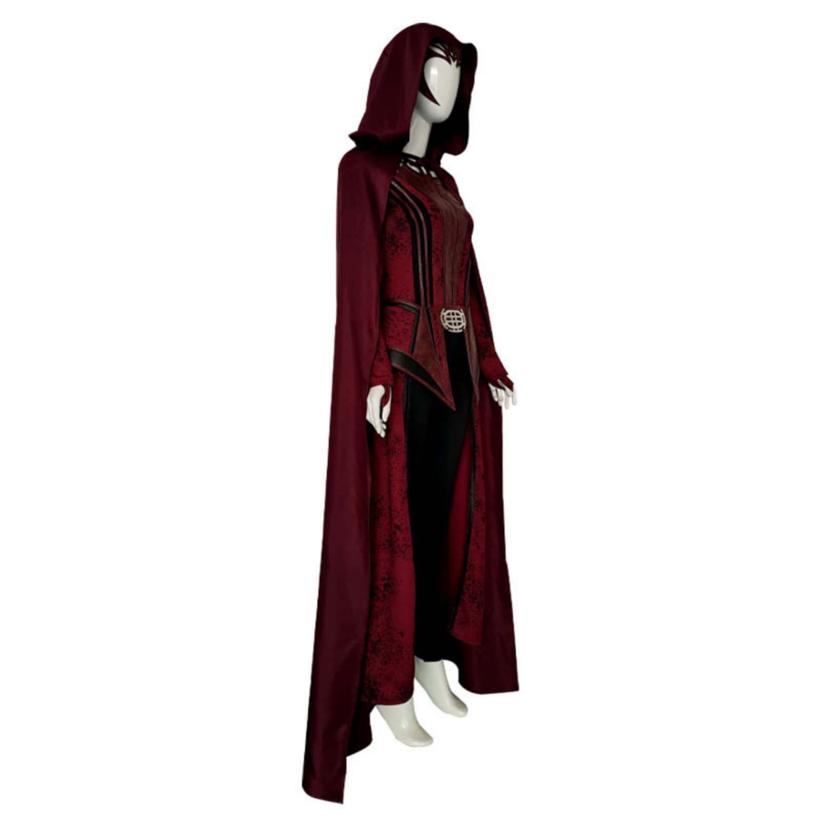 Scarlet Witch Cosplay Costume for Women - Wanda Maximoff Halloween Outfit with Red Cloak & Headpiece (Large Size) | Perfect for Comic Con, Halloween Parties & Marvel Themed Events
