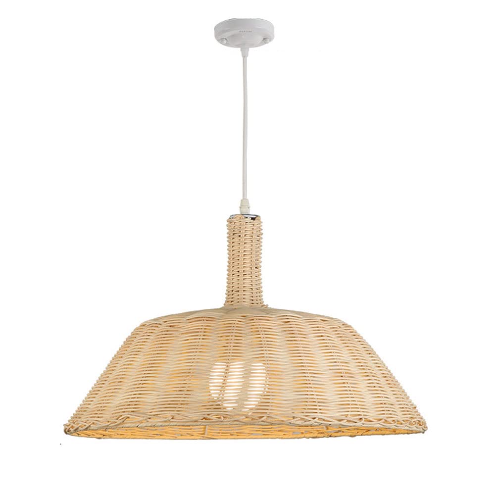 Handmade Japanese-Style Woven Wooden Pendant Light - Vintage Artisan Chandelier for Kitchen, Bar & Dining Room | Eco-Friendly Ceiling Lamp for Modern & Traditional Home Decor