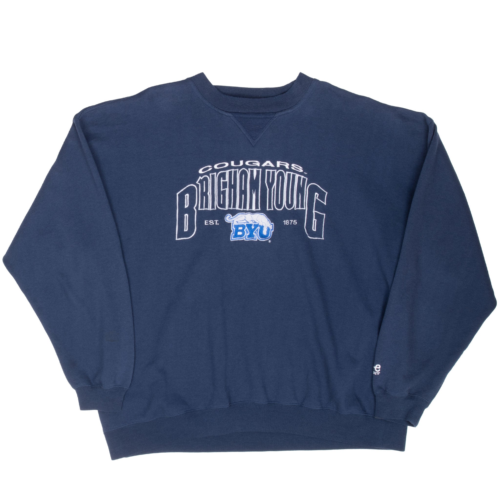 Vintage BYU Brigham Young Cougars 1990s Retro Sweatshirt XL - Perfect for Game Day, College Spirit & Casual Wear