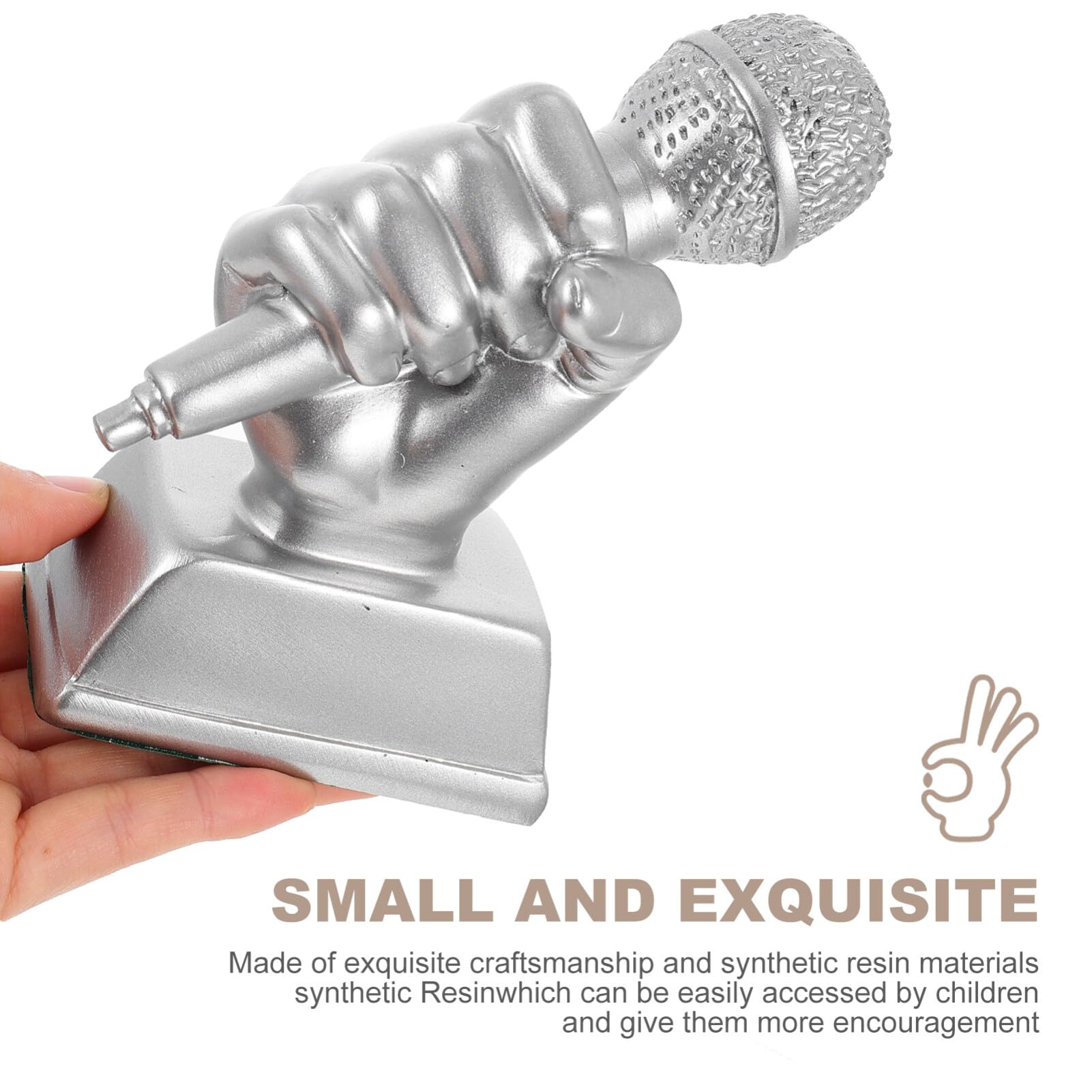 SWAYVES Kids Keepsake Resin Trophy with Microphone - Award Cups for Singing Competitions & Talent Shows - Perfect for Musical Performances, School Events, and Dance Recitals