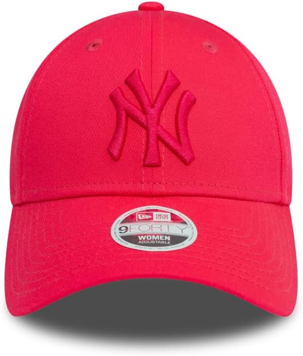 New York Yankees Women's Baseball Cap - New Era 9Forty Essential Adjustable Pink Hat for Sports, Fashion & Outdoor Activities