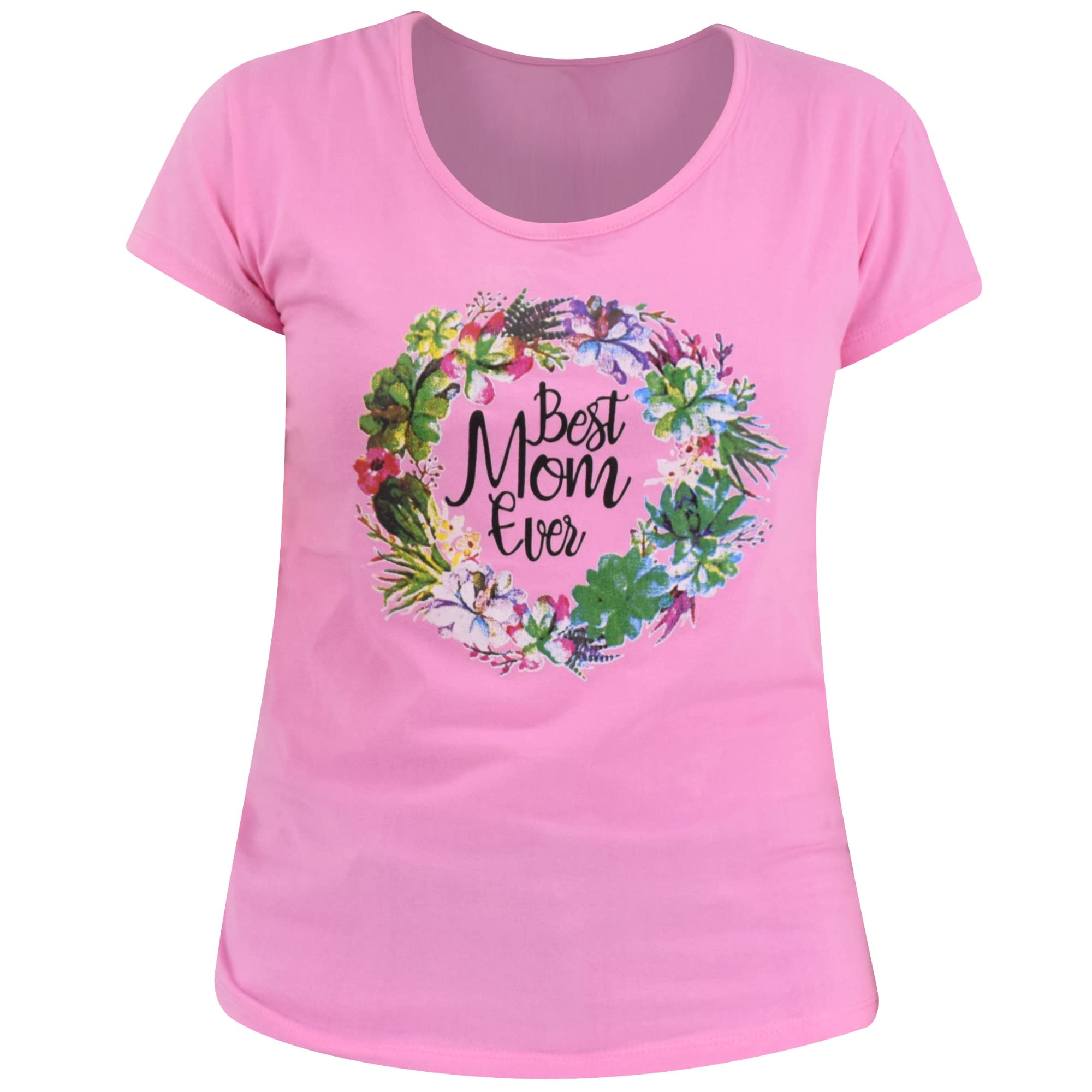 Women's Floral Print Short Sleeve T-Shirt - Perfect for Mother's Day, Spring & Summer Holidays, Easter Outfits - Casual Comfort for Brunch, Church & Family Gatherings