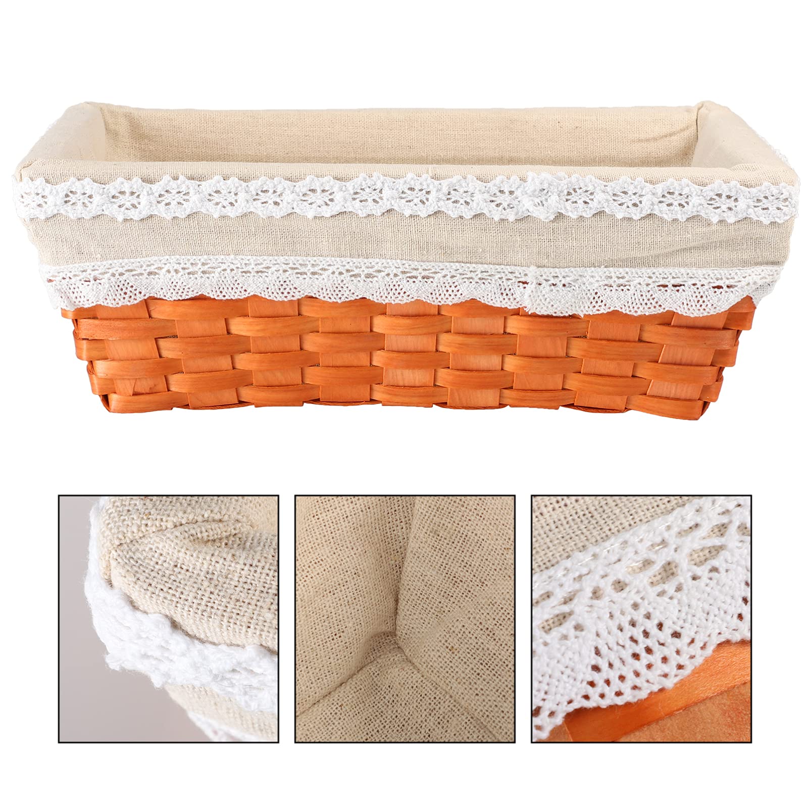 PRETYZOOM Woven Rattan Storage Basket - Hanging Planter, Bread Proofing Bowl, Toilet Tray & Desktop Organizer with Liner | Perfect for Kitchen, Bathroom & Home Decor