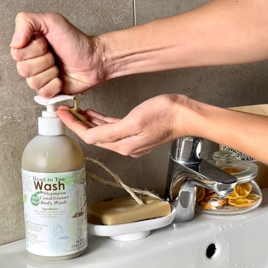 Organic No-Poo Head-to-Toe Wash - Sulfate-Free & Chemical-Free Moisturizing Cleanser for Hair & Body | Plant-Based Sud-Free Formula | Perfect for Sensitive Skin & Eco-Conscious Users | 100ml Tester Size | Ideal for Travel, Gym & Daily Gentle Cleansing