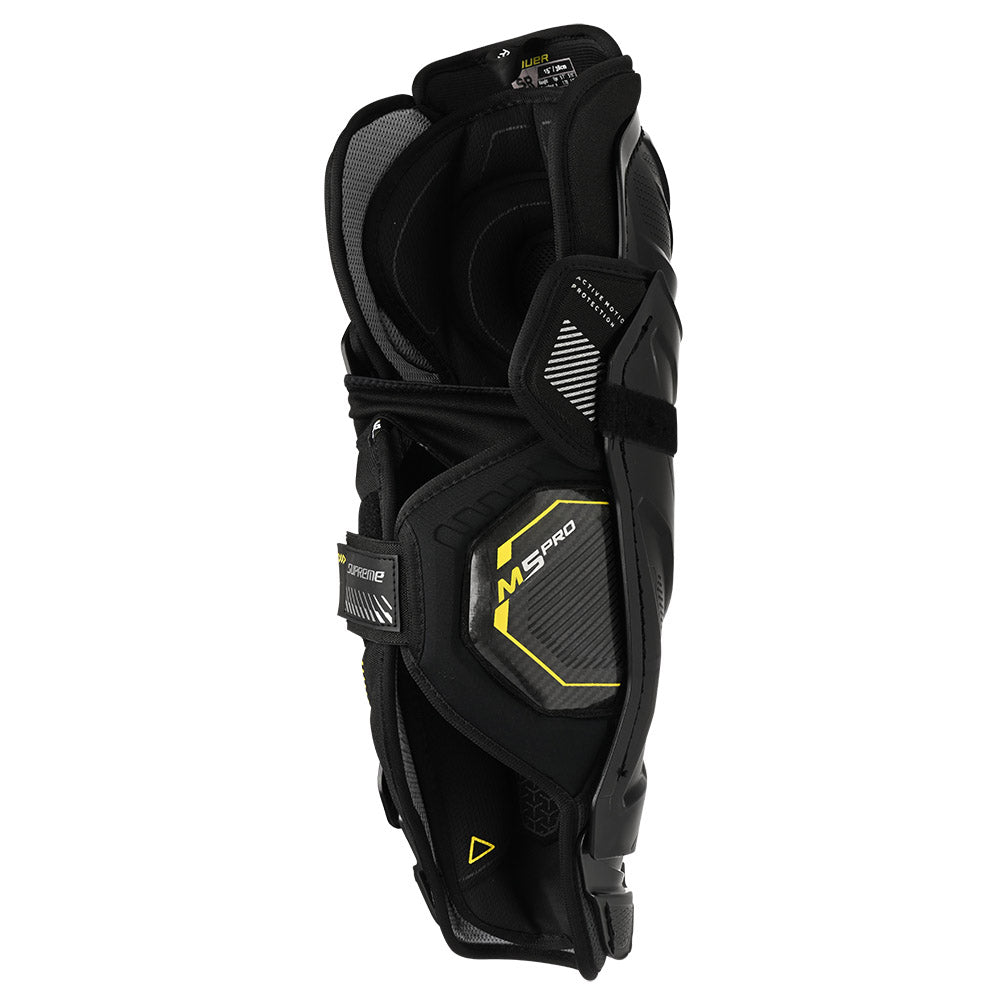 Bauer Supreme M5 Pro Senior Ice Hockey Shin Guards - Protective Gear for Hockey Players - Perfect for Games, Practices & Training